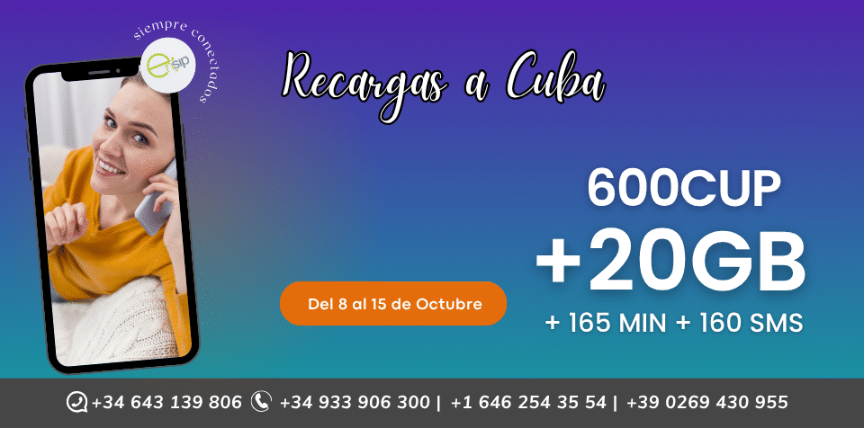Recargas Cubacel con Ensip